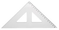 CC 9501 Pravítko trojuholníkové s kolmicou / číre
