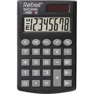 SHC200N Vrecková kalkulačka Rebel v plastovom púzdre
