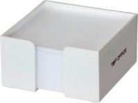 Poznámková kocka biela nelepená 93x93x40mm, plastová krabica