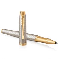 Parker IM Premium strieborný rastr. roller so zlat