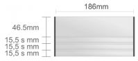 Ac212/BL nástenná tabuľa 186x93mm Alliance Classic /46,5+ (3x15,5s)