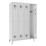 SUM341 kovová šatňová skriňa štvordielna s nožička