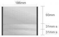 Ds129/BL nástenná tabuľa 186x155 mm design Economy