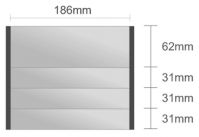 Ds120/BL nástenná tabuľa 186x155 mm design Economy