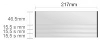 Ac221/BL nástenná tabuľa 217x93mm Alliance Classic /46,5+ (3x15,5s)