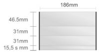 Ac216/BL násten.tabuľa 186x124mm Alliance Classic/46,5+31+31+15,5s