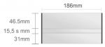 Ac213/BL nástenná tabuľa 186x93mm Alliance Classic /46,5+15,5s+31