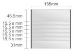 Ac208/BL násten.tabuľa 155x155mm Alliance Classic /46,5+ (5x15,5s)+31