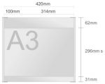 Dir106/BL kombi.tabuľa 420x390mm DeSign Radius/62s+(296/A3)+31