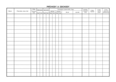 189 Kniha dochadzky A4-50 list