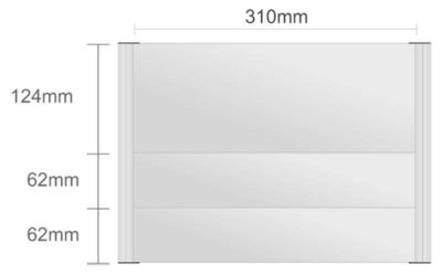 Wt102/S nástenná tabuľa 310x248mm Design Triangle /124+62+62