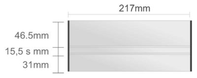 Ac222/BL nástenná tabuľa 217x93mm Alliance Classic /46,5+15,5s+31