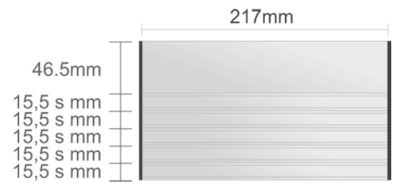 Ac223/BL nástenná tabuľa 217x124mm Alliance Classic /46,5+ (5x15,5s)