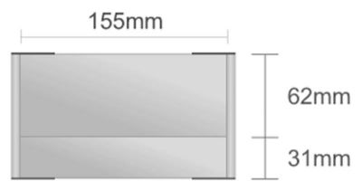 Dc101/BL nástenná tabuľa 155x93mm strieb.elox / 62+31 Classic