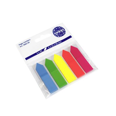 3682 Záložka plast. fólia 5 farieb, 12 x 45mm, šípka