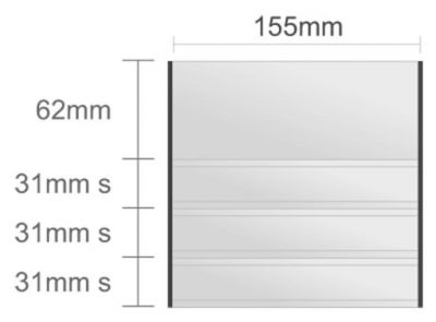 Ac122/BL nástenná tabuľa 155x155mm Alliance Classic /62+31s+31s+31s