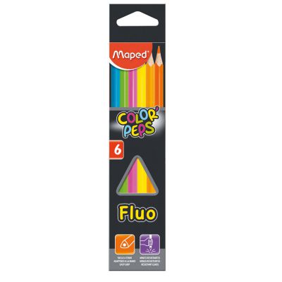 Farebné ceruzky Maped Color Peps Fluo 6ks